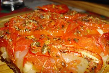 Torta de Tomate, Queso y Cebolla