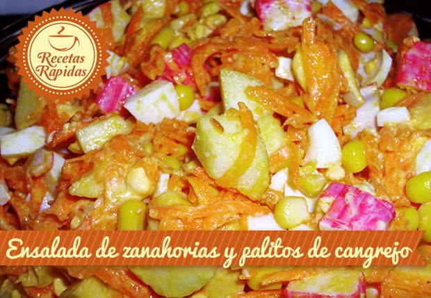Ensalada de Zanahorias y Palitos de Cangrejo