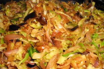Salteado de Berenjenas y Cebolla