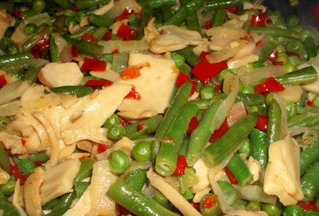 Salteado de Verduras y Champiñones