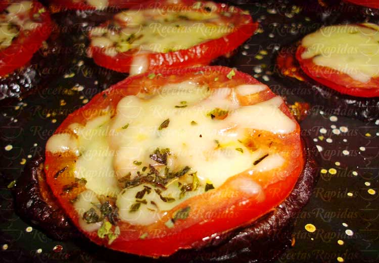 Mini Pizzas de Berenjena aperitivo fácil y rápido