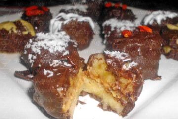 Bocaditos de Banana y Chocolate con Mantequilla de Maní